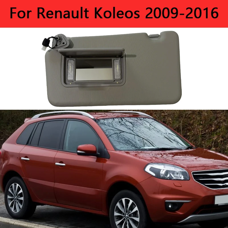 Car Sun Visor Sun Shielding Visor Interior Roof Sunshield Wth Makeup Mirror With Light For Renault Koleos 2009-2016 96401-JY65A