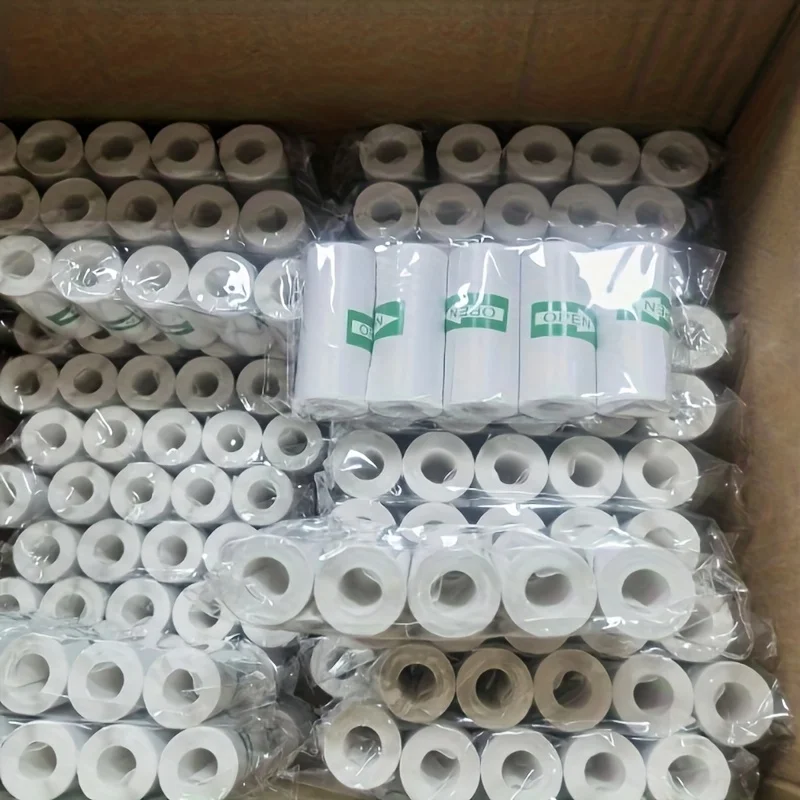 5 Rolls White Thermal Stickers - Self-Adhesive Label Paper 57x25mm for Portable Printers Instant camera & BPA-Free Packaging