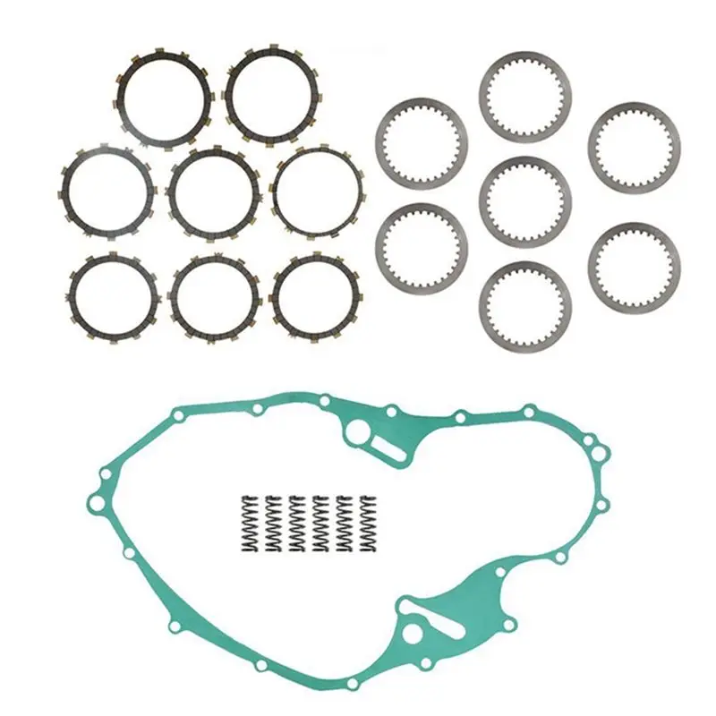 

AEE5-For 06-18 Yamaha Raptor 700 700R Clutch Kit Fiber Friction Discs+Springs+Gasket 5TG-16331-00-00 4X7-16325-00-00