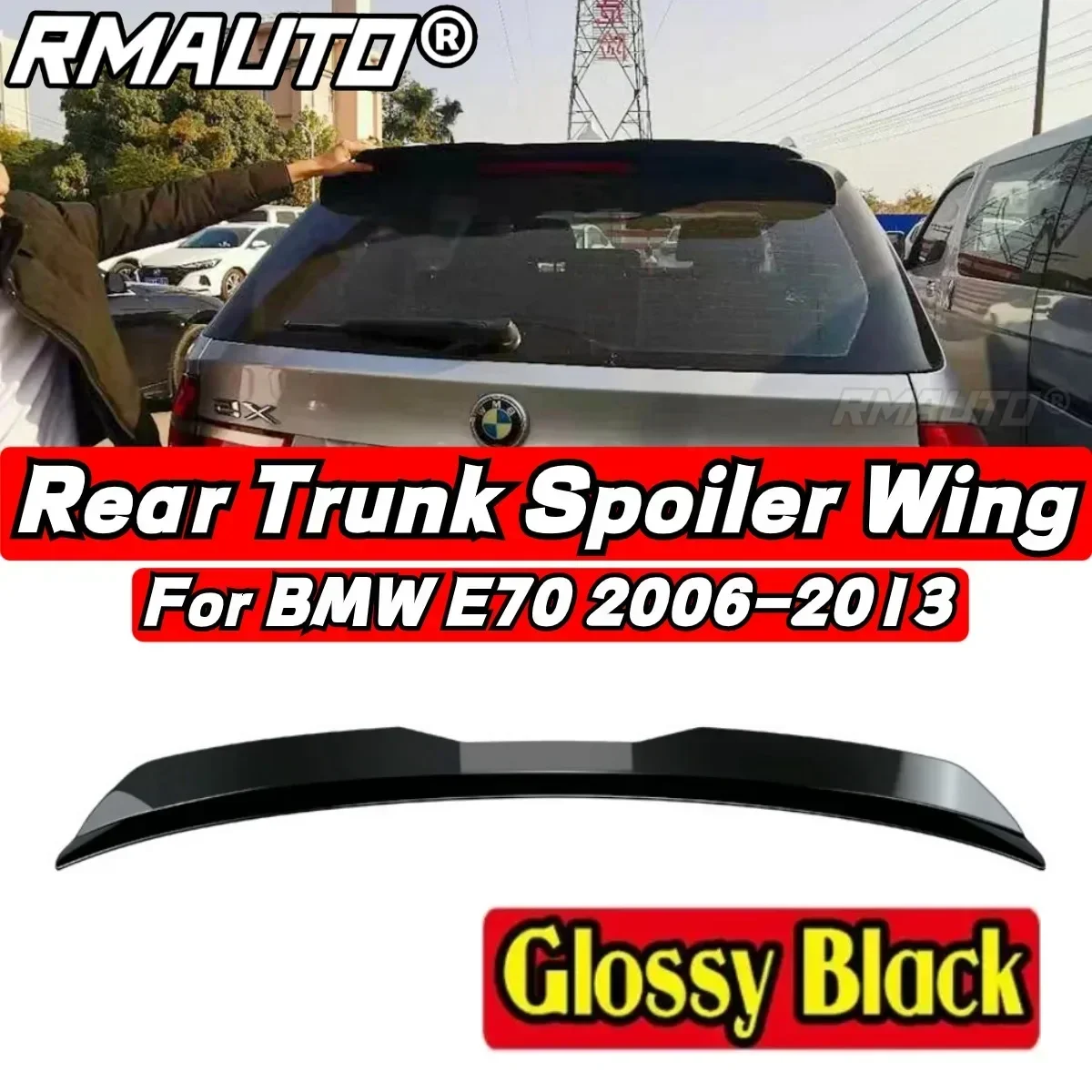 BMW E70 Car Rear Roof Spoiler Modification Part Car Rear Spoiler Wing For BMW X5 F15 E70 E53 G05 2006-2013 Car Accessories