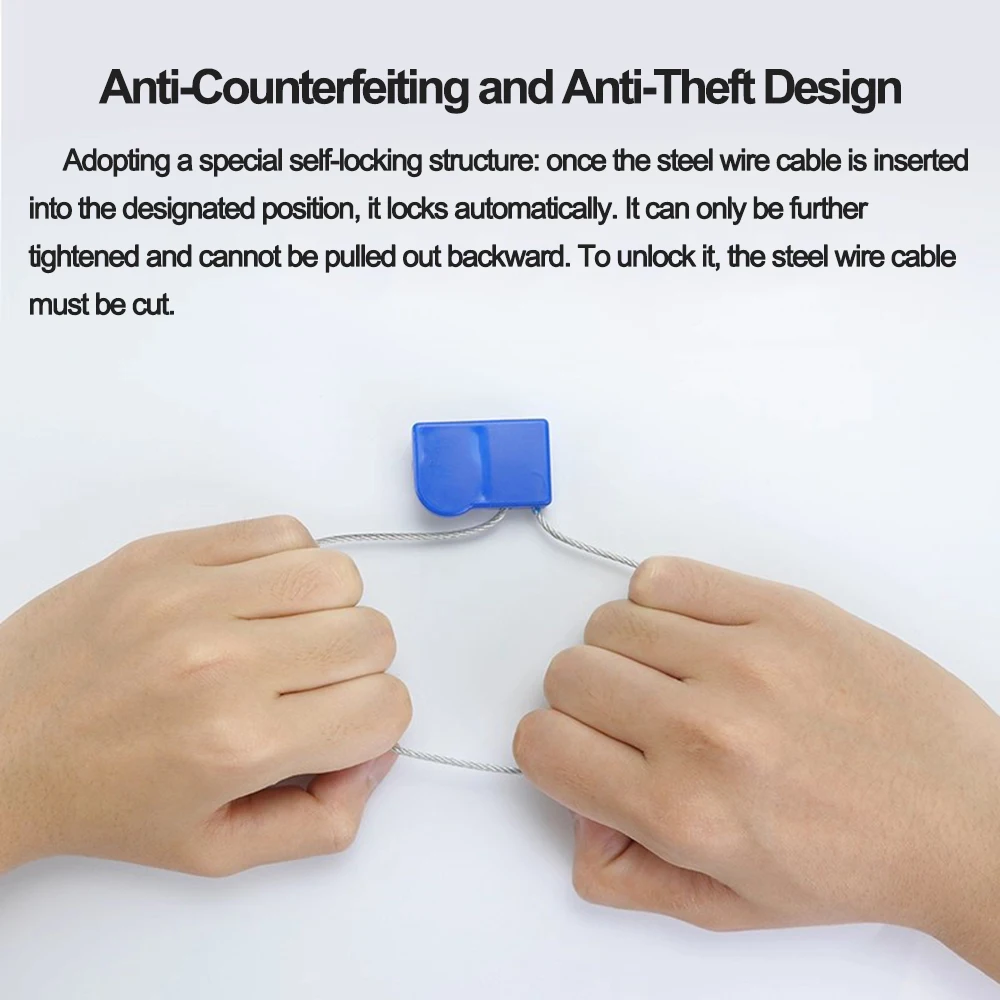 Étiquette de joint RFID UHF/IC/NFC, étiquette d'attache de câble en fil d'acier 18000-6C 860-960MHz NXP U8/U9/H3/H9 IC NTAG213, 50 pièces