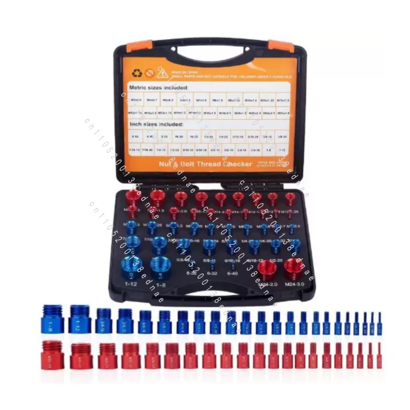 New Nut and Screw Thread Checker, Gongzi Gauge, Metric and British 52-piece Set