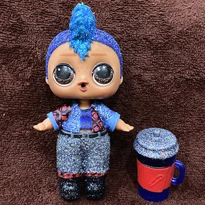Set von Einhornpuppen glänzt für Kinder, Schwesterpuppe, seltene Stile, Punkjunge, begrenzte Sammlung, LOLS -Spielzeug, Geburtstagsgeschenk, Verkauf, 8 cm 8 Hauptverkaufskit Doll Original lol - №5