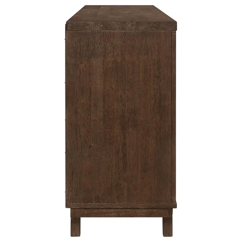 2-Door Oak Server with Drawer - Rustic Wooden Storage with Shelf for Living Room or Dining Room