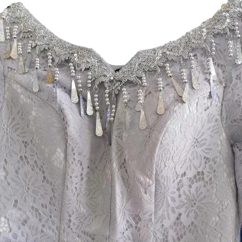 1M Fringe Tassel Lace Gold Silver Laser Sequins Ribbon Wedding Party Dancing Dress Decoration Pendant Sewing Fabric Accessories