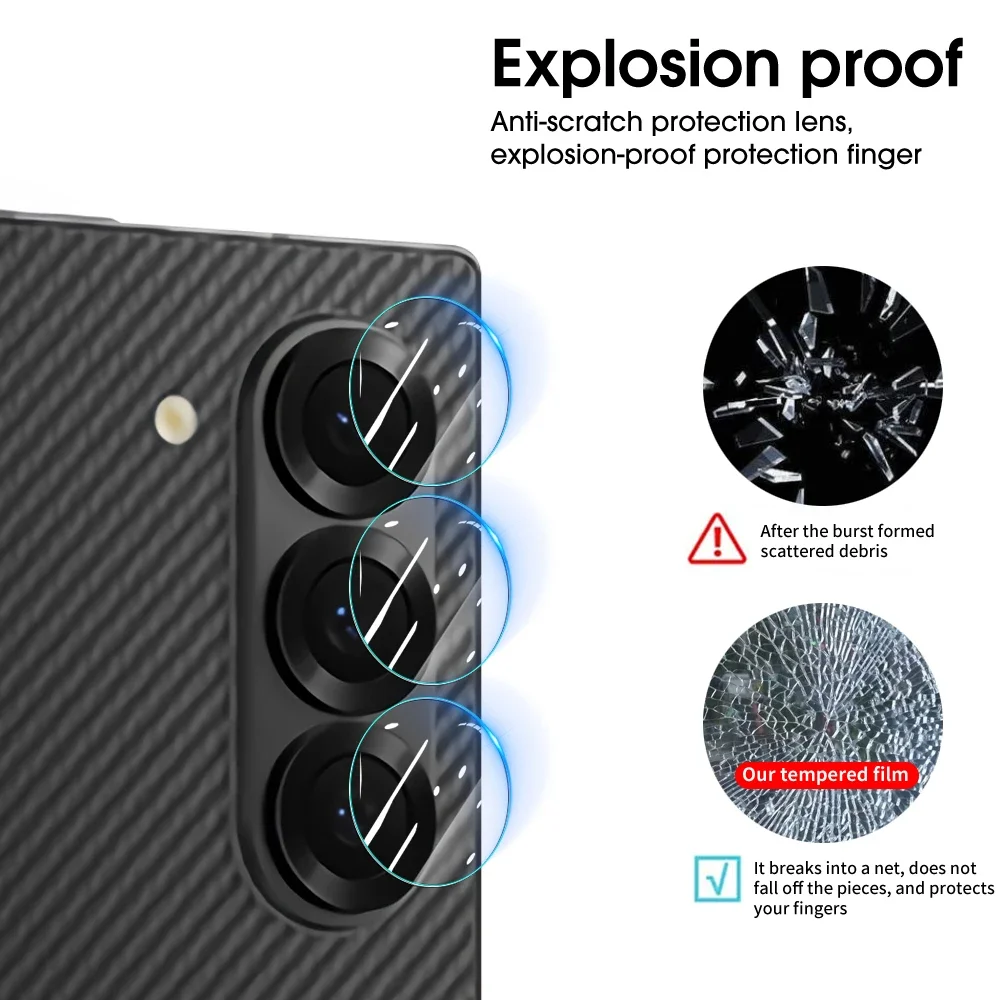 Tempered Glass Camera Lens Films for Samsung Galaxy ZFold6 ZFlip6 5G HD Transparent Anti-scratch Rear Len Protector Film