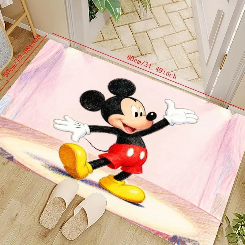 

1PC Cartoon Disney Mickey Mouse Area Rug Carpet for Living Room Bedroom Kids Playroom Decor, Soft Non-Slip Washable Floor Mat 50