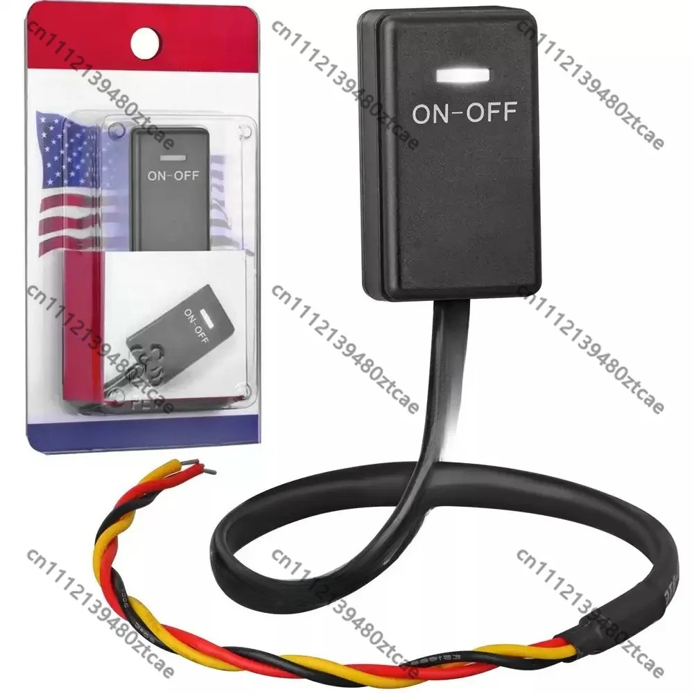 DC12V 1A Paste Type Push Button Switch With Wire Car Power Cut Off Modification Switch