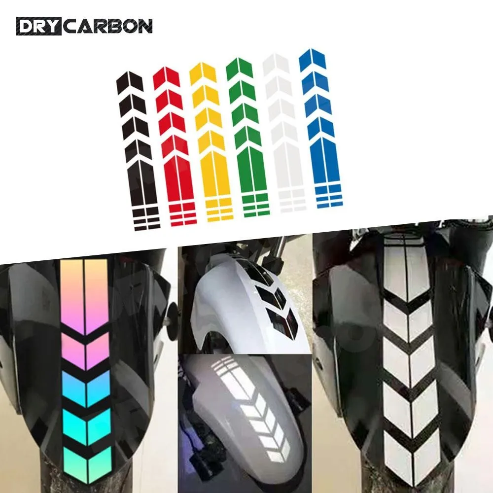 Motorcycle Arrow Stripe Stickers Fender Paste Universal Waterproof Oilproof Reflective Motorbike Tape Decal Moto Accessories