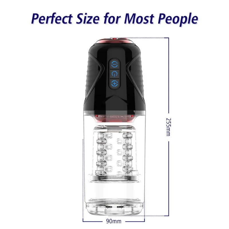 ذكر معدات الاستمتاع واللعب الجنسي للرجال تلسكوبي الدورية الحلق العميق الجنس عن طريق الفم الاهتزاز جيب كس الضارب اللسان آلة الجنس #6