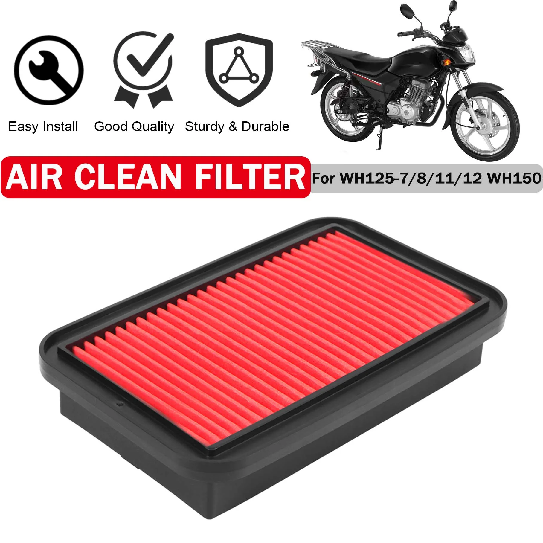Motorcycle Intake Filter Air Engine Purification Clean Element For Honda  WH 125 WH125-7 8 11 12 WH150 WH 150 Replacement Part