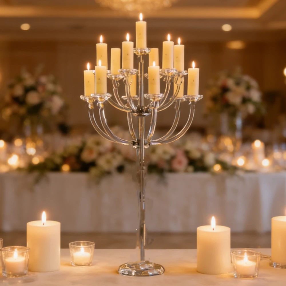 1-12pcsParty Wedding Decoration Huge acrylic big candle Candelabras Without Shades for Centerpieces