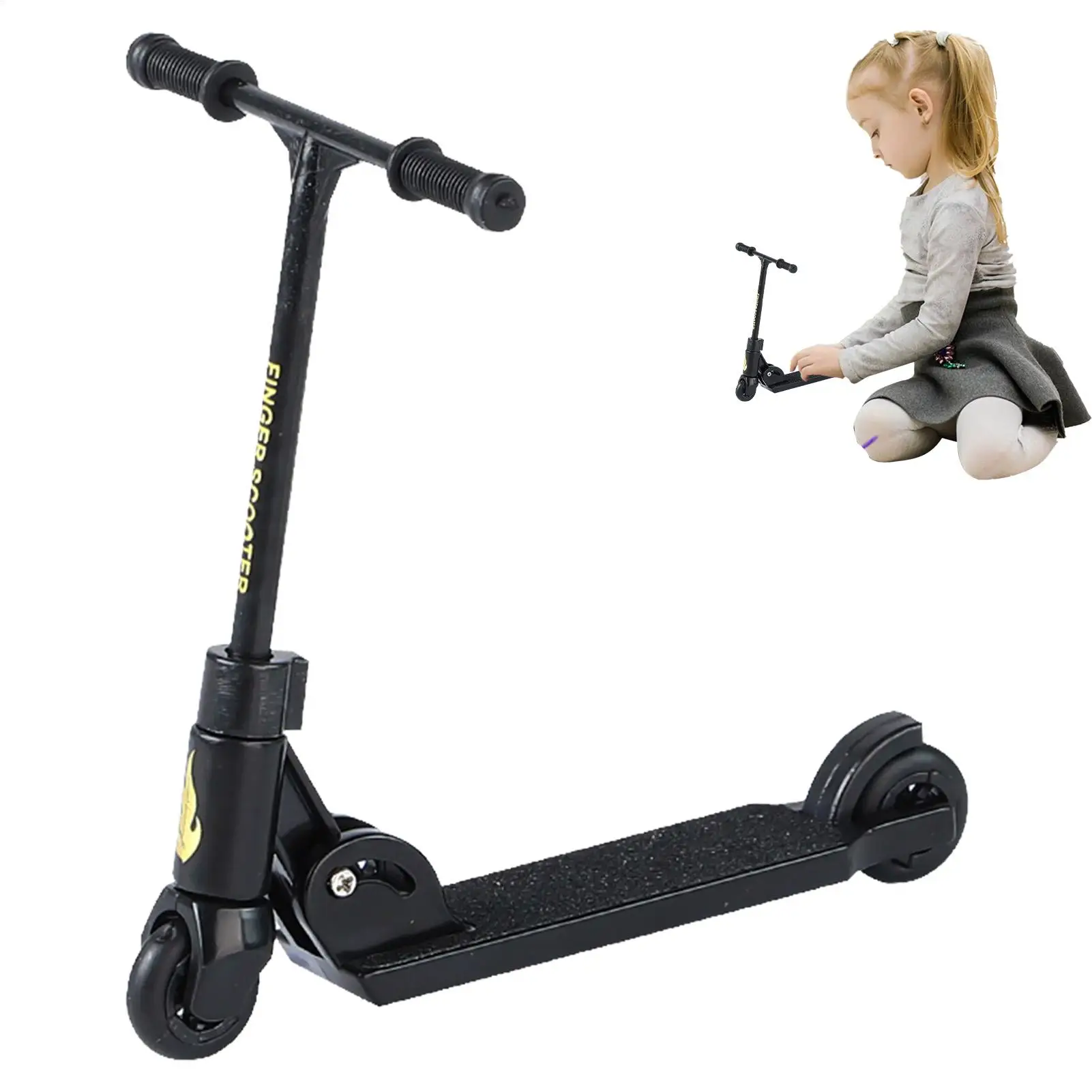 Foldable Scooter Finger Skateboard Casual Pants Bike For Techs Deck Ramp Venues Combination Set Indoor Home Toys Gift Fun