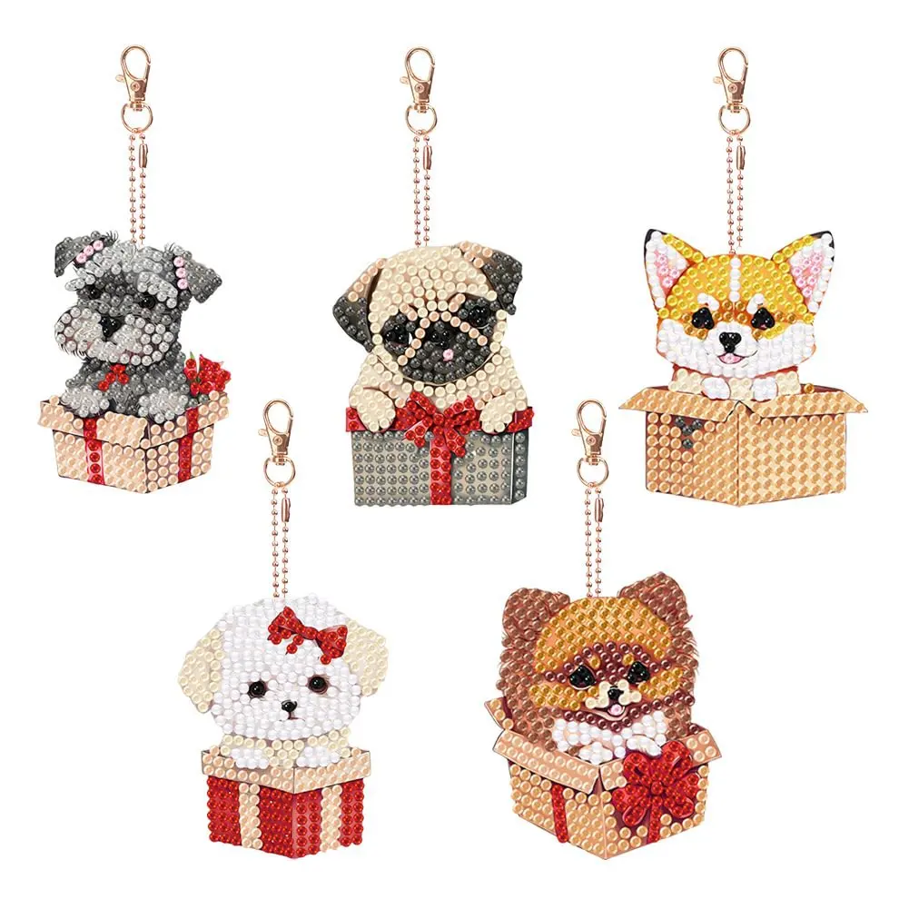 

Cartoon Puppy Full Drill Diamond Painting Keychain Handmade DIY Bag Pendant Fashion Backpack Accessories