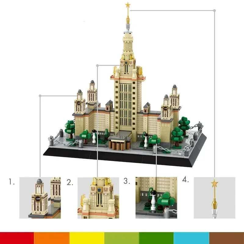 Creatieve bouwstenen Al-Mas zas Al-Nabawi Model Baksteen Speelgoed Saoedi-Arabië zas-Madinah Islamisme Wereldberoemde architectuur