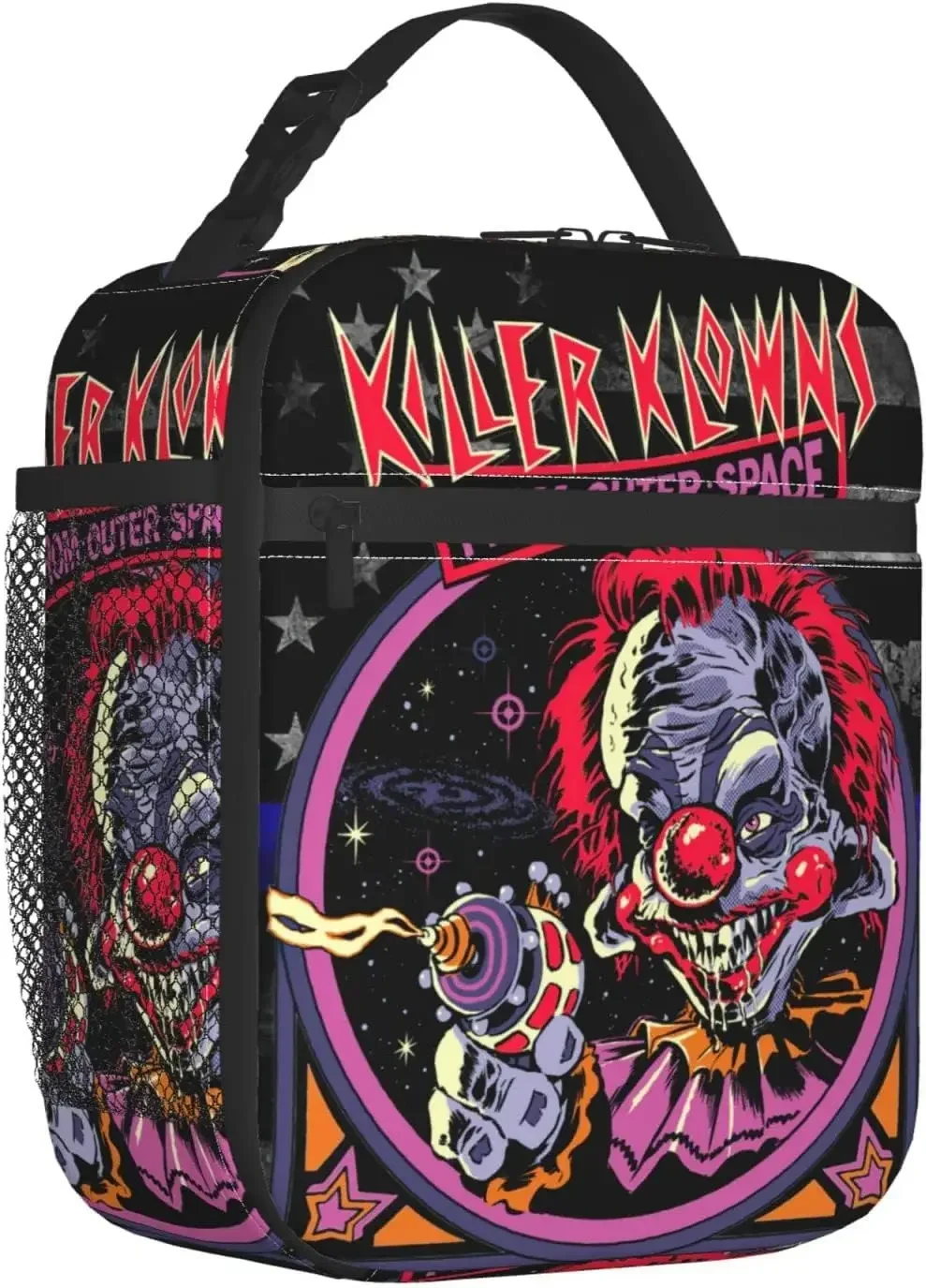 Killer Horror Klowns Movie From Outer Space Insulated Lunch Bags Reusable Picnic Lunch Box for Travel Cooler Bag