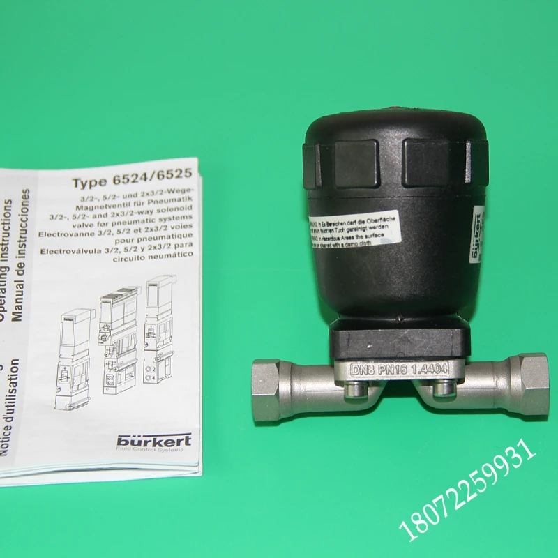 Pneumatic Diaphragm Valve Burkert 2031A 0135.5 Pmed 10bar Welding DN10 00141575