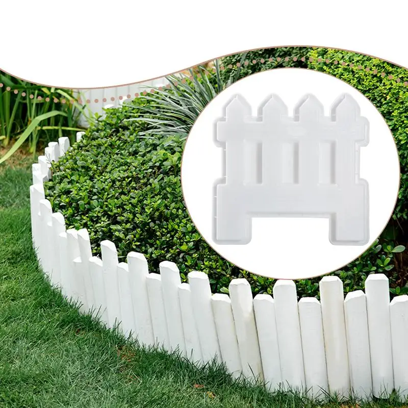 

Garden Border Mould Guardrail Fence Side Stone Mould Resin Casting Concrete Brick Mould for Lawn Balcony Yard Sidewalk Courtyard