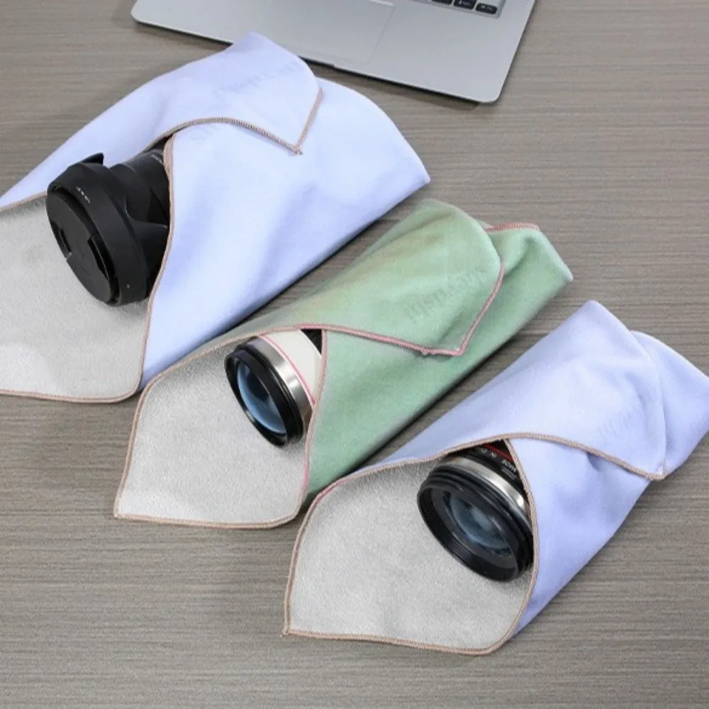 New Self-adhesive Hundred Sticker Cloth Cute Silent Cosmetic Bag Portable Multi-size Camera Lens Organizer for Outdoor Travel