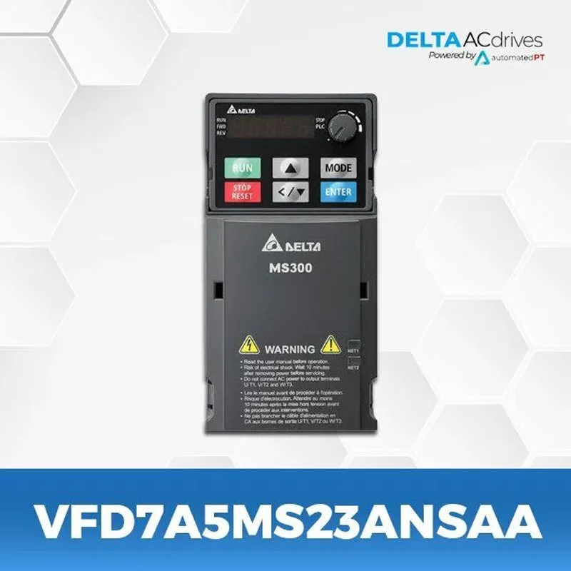 Delta VFD7A5MS23ANSAA 1.5 KW VFD-EL Series Drive Supplying Inverter 3 phase 220V 100% Original Product in stock fast delivery