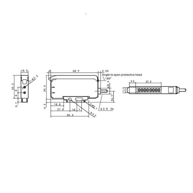 Factory price photoelectric sensor small sensor heads ultra high speed dual digital amplifier