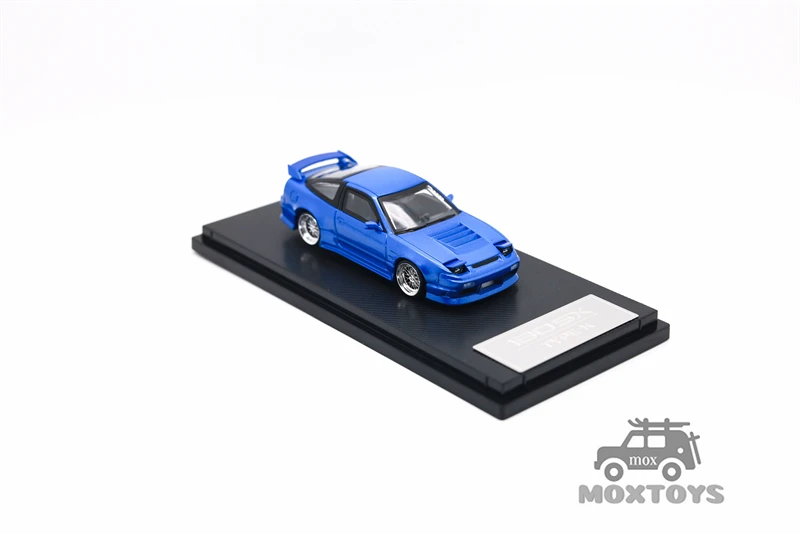 Micro Turbo 1:64 180SX TPYE X blu metallizzato pressofuso modello di auto
