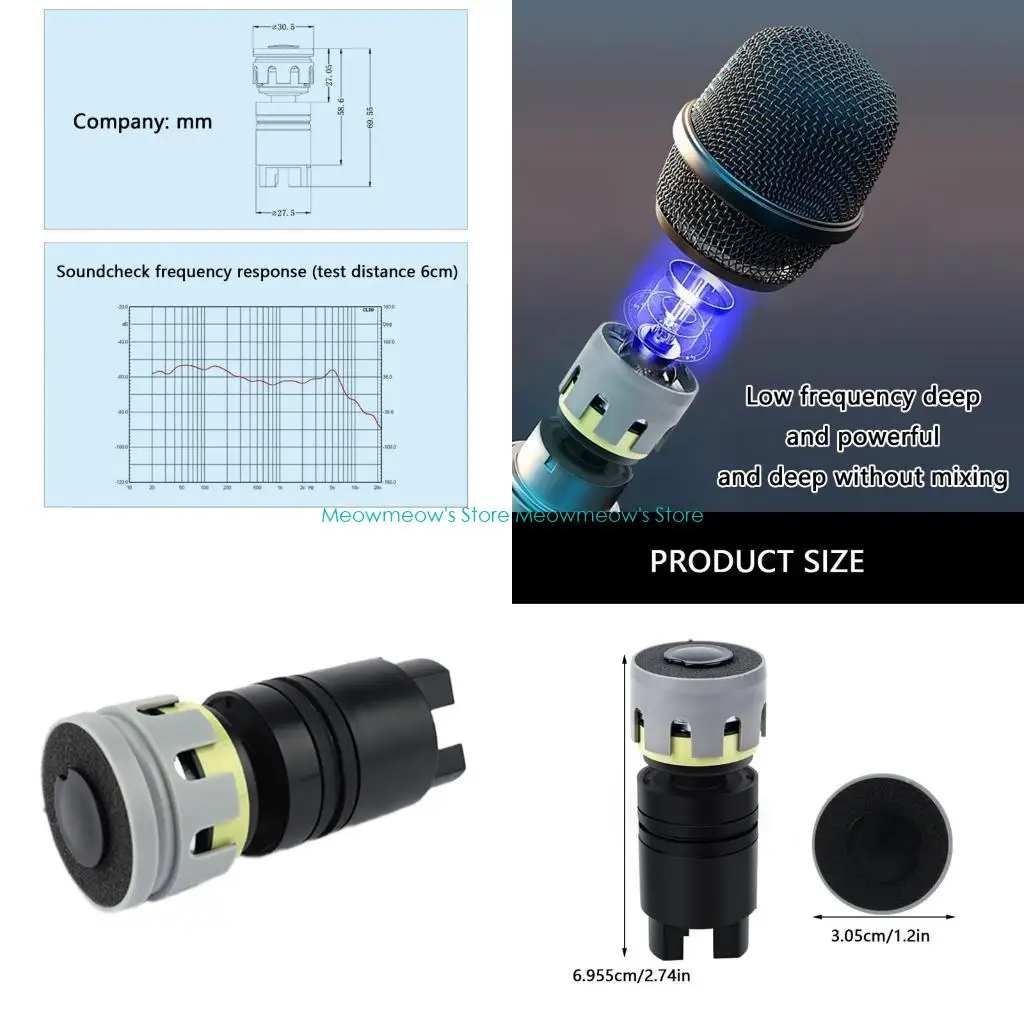 

Картридж с динамическими микрофонными капсулами W91A для плавных низких частот и богатого качества звука