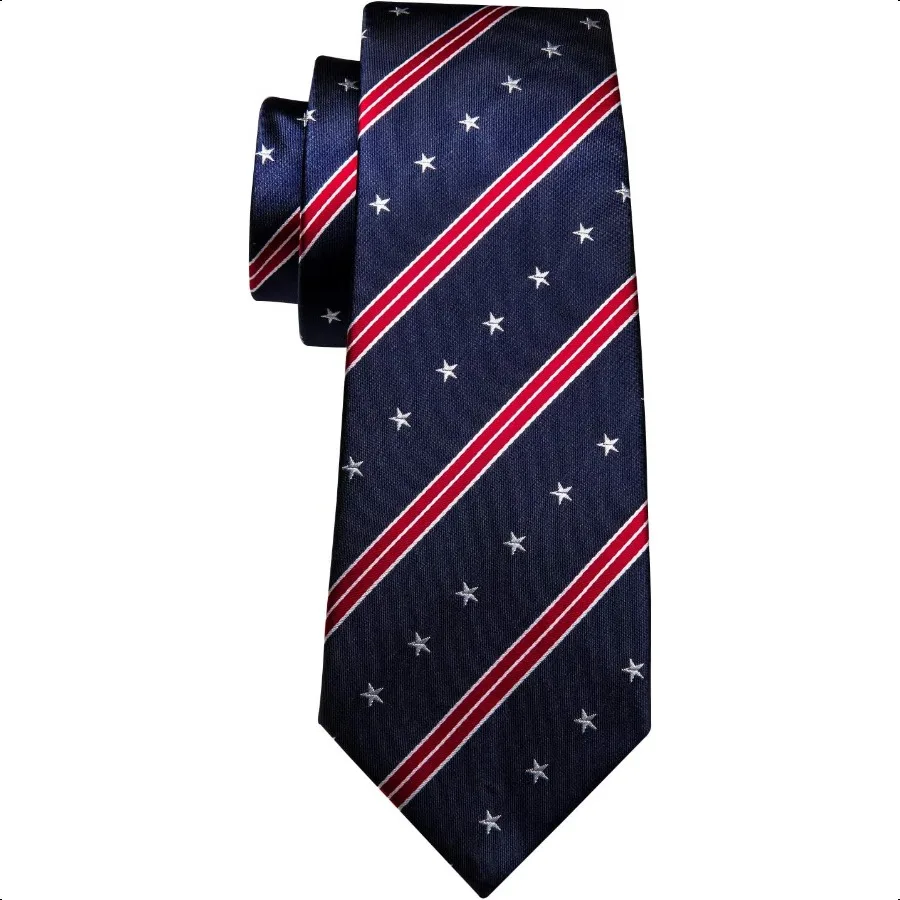 Barry.Wang Fun Animal Ties สําหรับผู้ชาย Designer ผ้าเช็ดหน้า Cufflink ทอ Casual เนคไทชุดเทศกาล