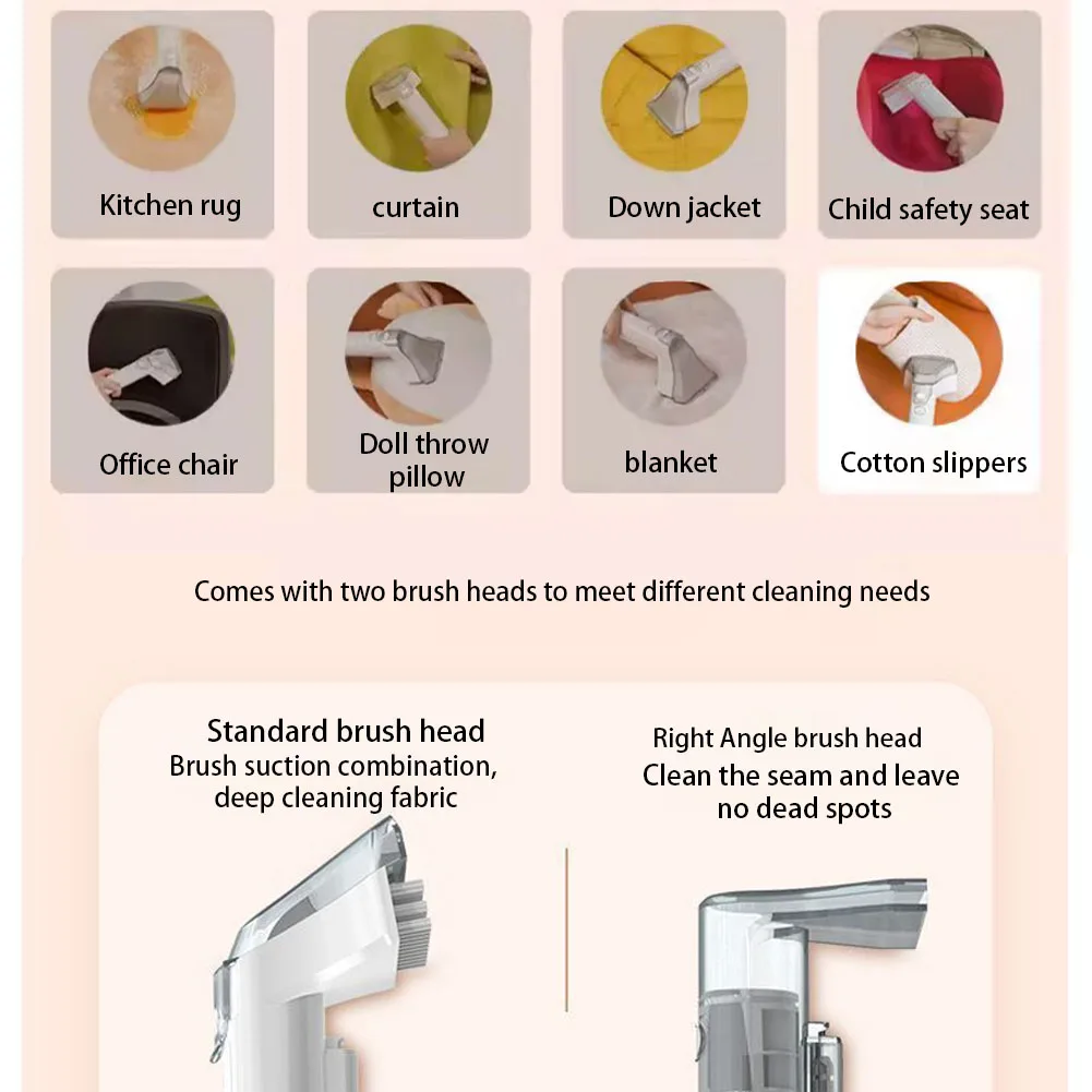 Carpet Cleaner Machine Upholstery Powerful Suction Deep Spot Cleaning Machine Multi-Function Portable 450W 9KPa Carpet Cleaner