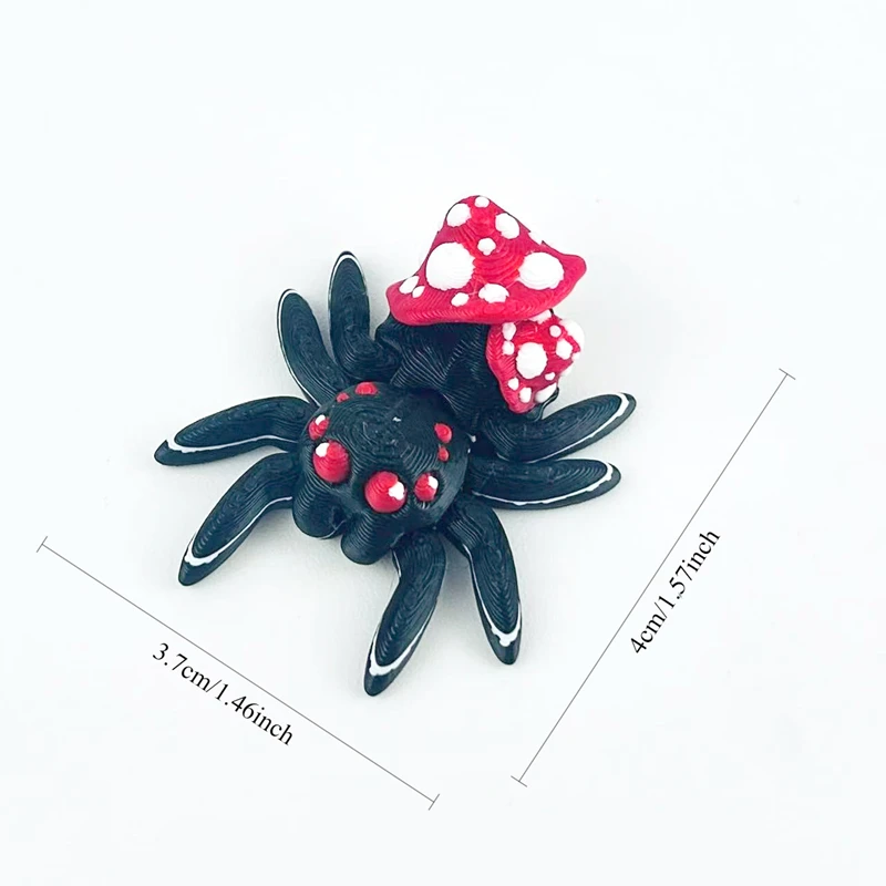 ثلاثية الأبعاد مطبوعة مرنة العنكبوت النحت الاطفال محاكاة ألعاب حيوانات الإبداعية المنزل هالوين زخرفة مكتب الكرتون هدية الكريسماس