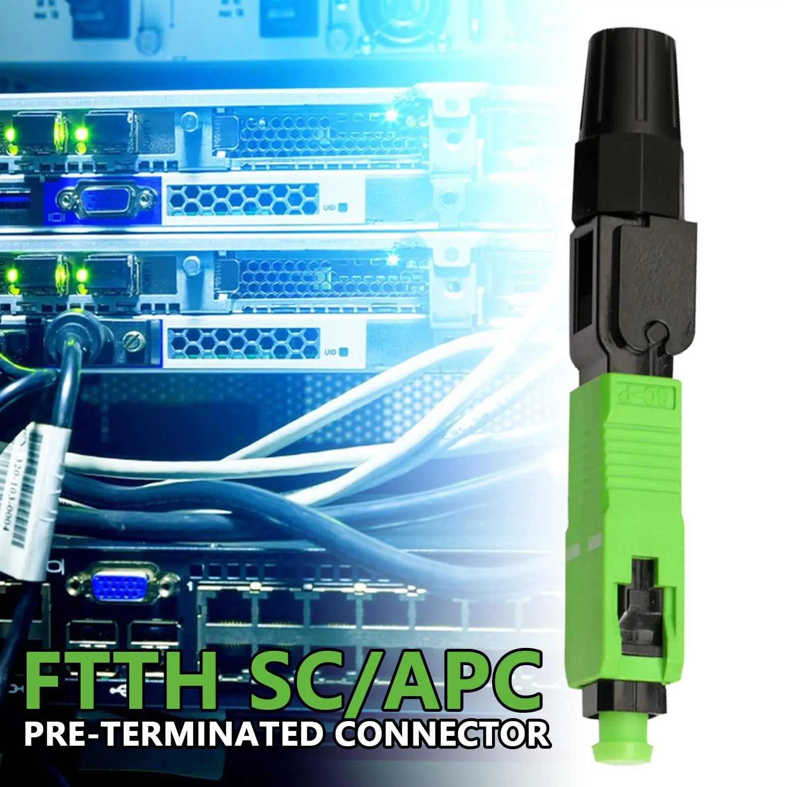 10 Pieces SC APC Fast Fiber Quick Connector FTTH SC/APC Pre-terminated Connector Cable Adapter Tools And Supplies