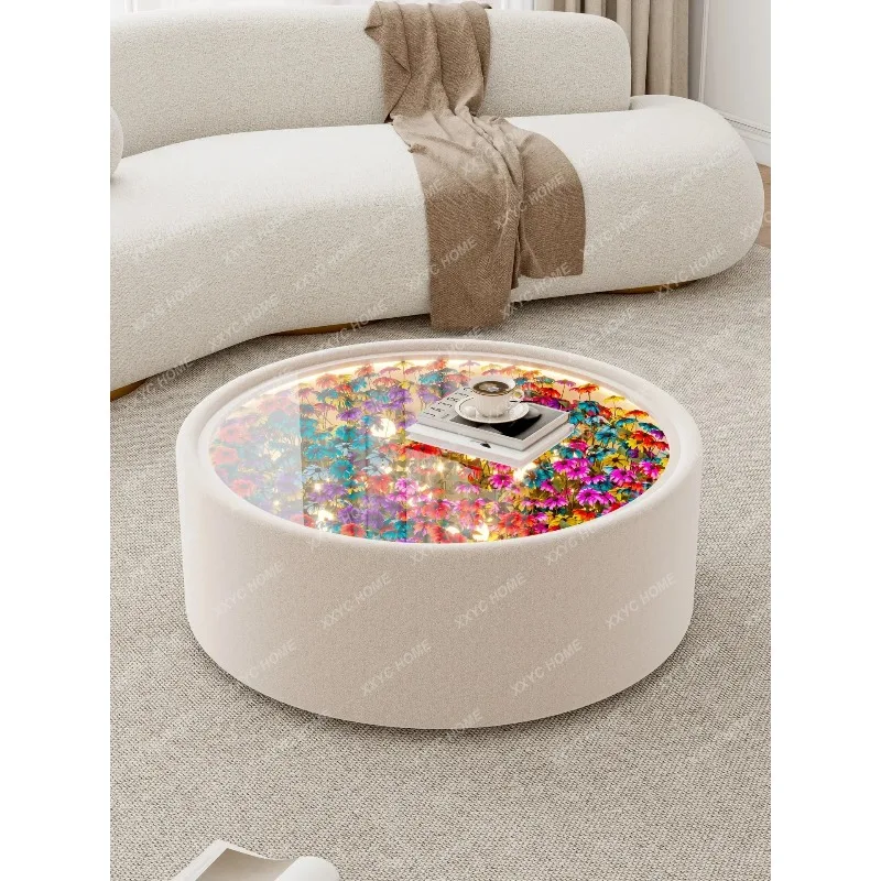 XX Classic  Living Room Coffee Tables Round Low Dopamine Coffee Tables Round Modern Mesa De Centro Furniture Home