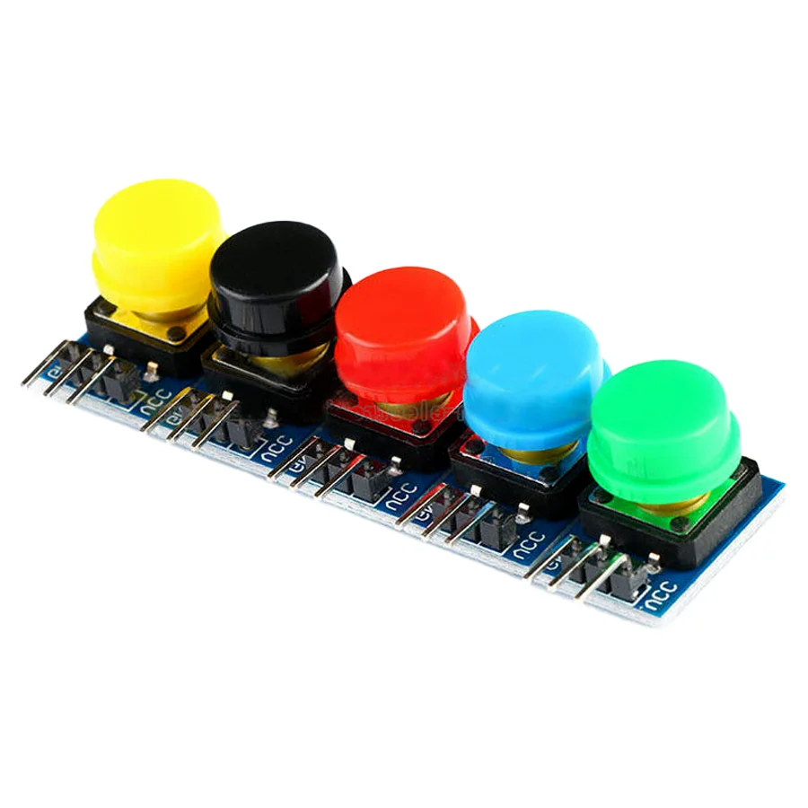 5PCS 12x12MM Big Button Module Light Touch Switch with Cap High Level Output for Arduino Raspberry Pi