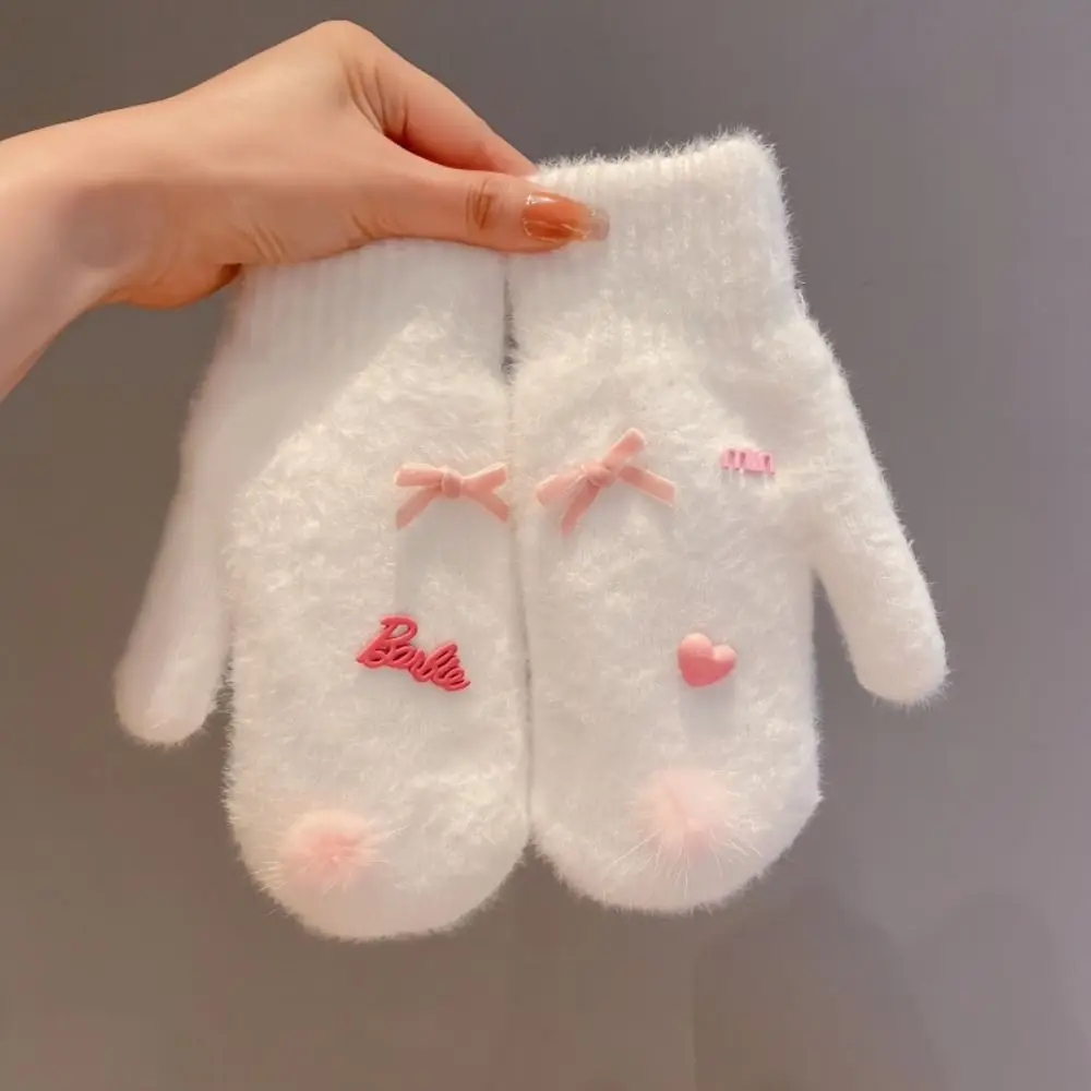 New Warm Winter Gloves Fluffy Velvet Plush Gloves Thickened Solid Color Mitten Gloves for Women