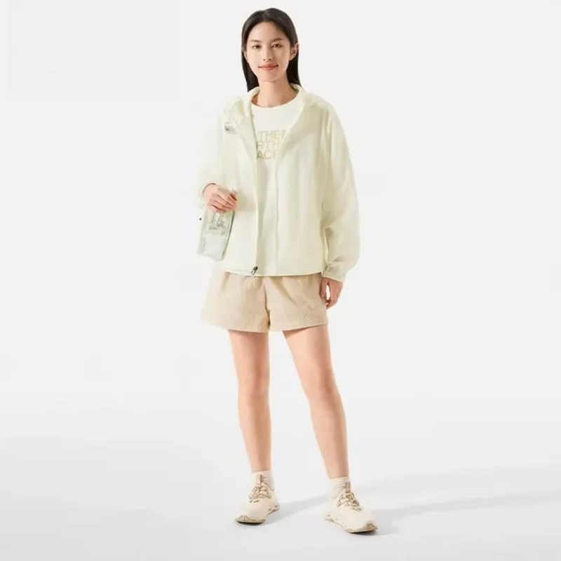 The North Face Loose Camping Travel Sports Windproof Suit Outdoor Versatile Skin-Friendly Hooded Quick-Dry Sun Protection Jacket