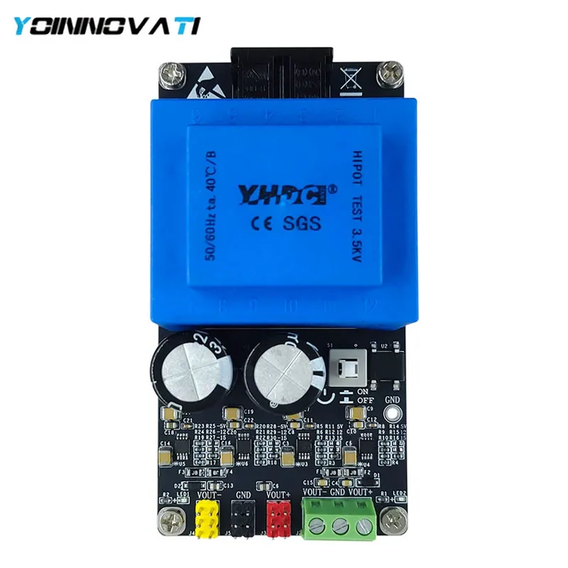 YT Dual Output Linear AC-DC Converter Module 220V to Symmetric ±5V ±12V ±15V, Ultra-Low Noise for Test & Measurement