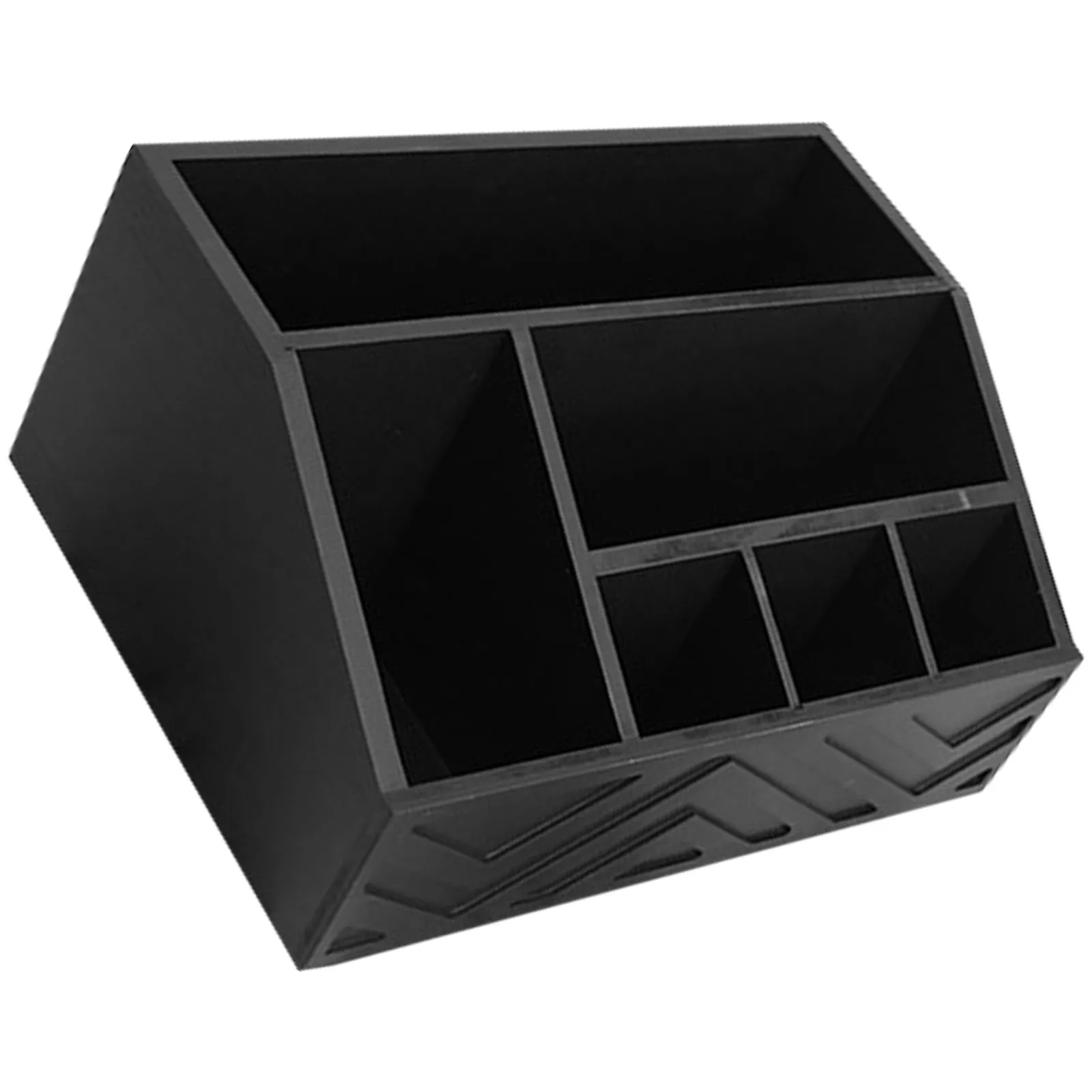 Wooden Organizing Storage Box Mail Organizer for Office Desk Black Decorative Countertop