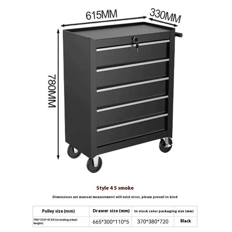 Cabinet Trolley Maintenance Workshop Parts Cabinet Iron  7 Drawers Multifunctional Auto Repair Tool Car Storage Box Mobile Tool