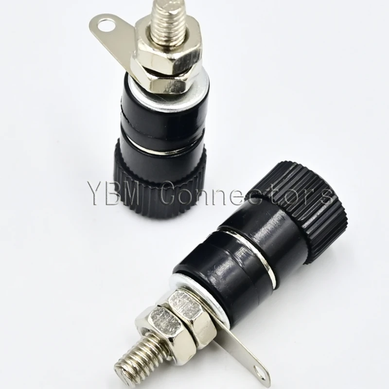 5Pcs Banana 4mm Socket Professional Binding Post Nut Banana Plug Jack Connector Nickel Plated YTQHANF