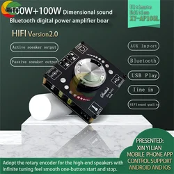 XY-AP100H AP100L 100W+100W Dual TPA3116D2 Bluetooth 5.0 Stereo Audio Digital Power Audio Power Amplifier Board AMP AUX USB APP