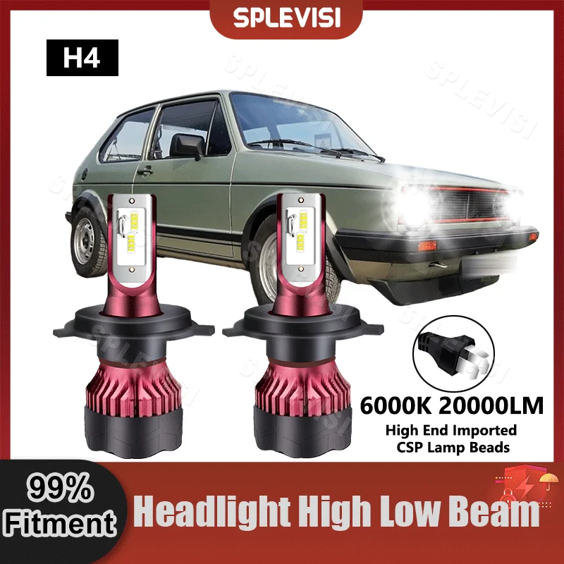 

Superior CSP Chips LED Headlight Hi Low Beam Bulbs For VW Golf MKII Hatchback 1983 1984 1985 1986 1987 1988 1989 1990 1991 1992