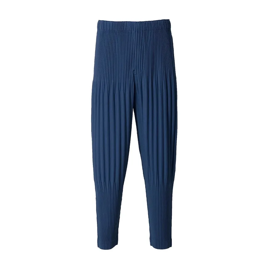 Miyake Men's Summer Pleated Bloomers Loose Pleated Casual Fashion Pleated Pants Pleats Harlan Pants Nine-Point Pants Tide