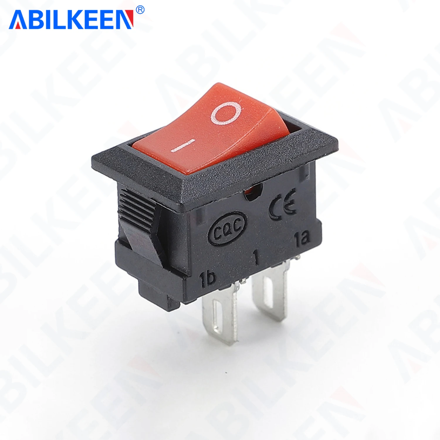 100PCS/LOT ABILKEEN KCD1 Mini Rocker Toggle Switch KCD1-101-1 ON-OFF Latching Plastic Rocker Switch with 2Pin Terminal 3A 250VAC