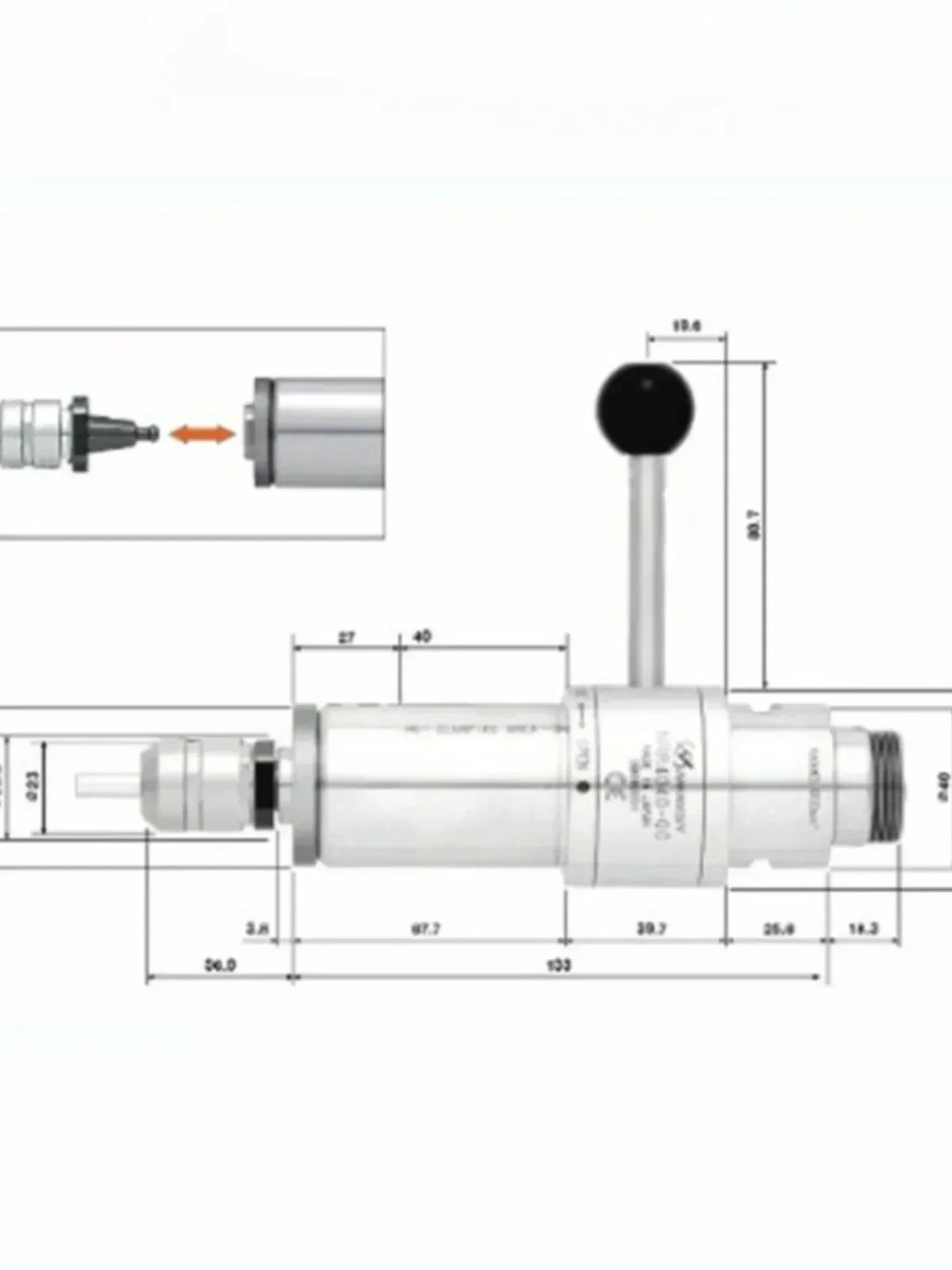 Split spindle NRR4040-QC high torque electric spindle automatic quick change spindle