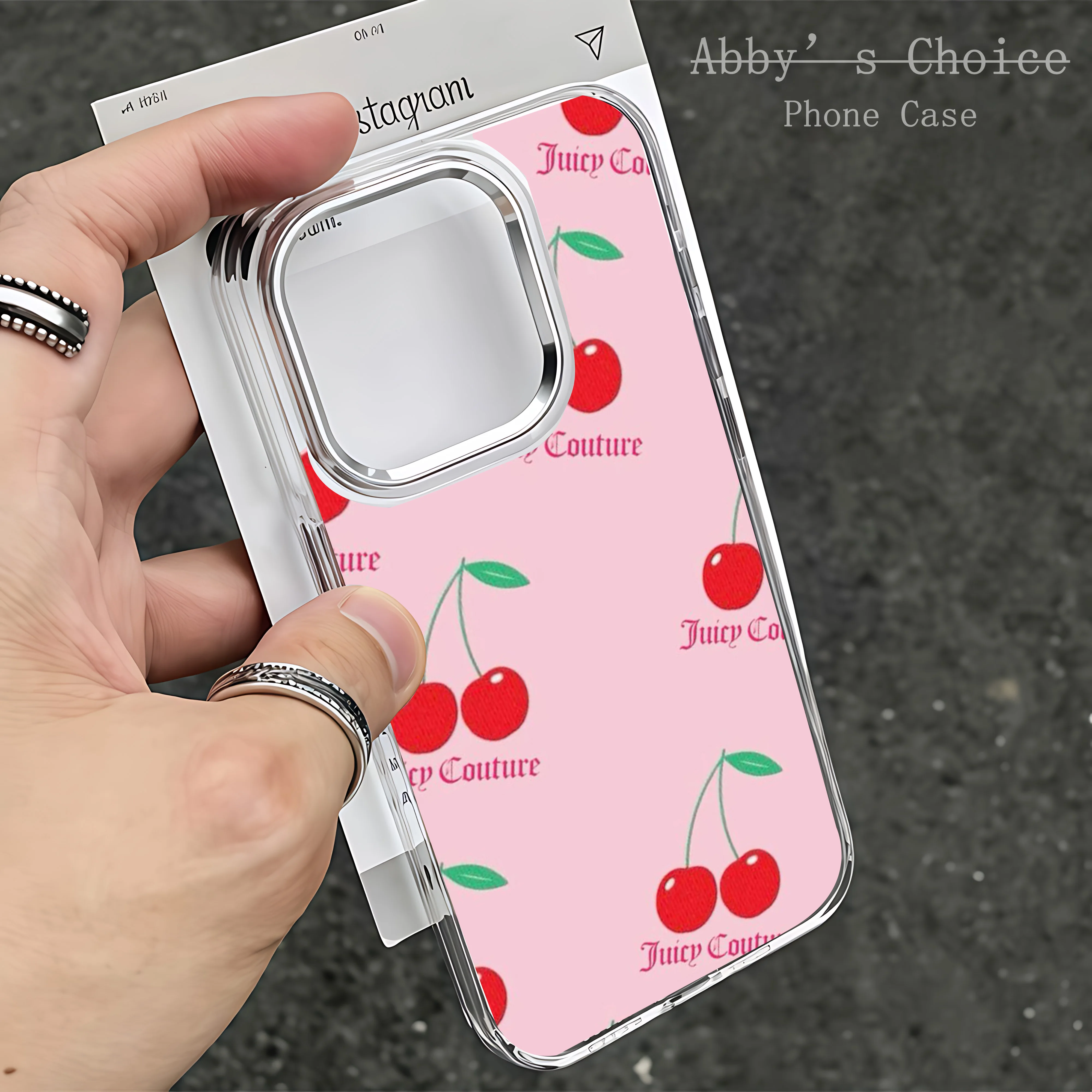 J-Juicy C-Couture Phone Case For iPhone 17 16e 16 15 14 13 12 11 mini Pro Max X XR XSMAX 8 7 Air Plus Transparent Soft Cover - náhled 3