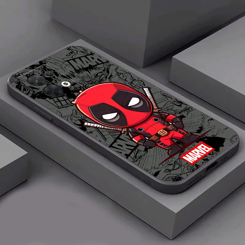 Etui na telefon Deadpool Groot Comics dla OPPO FIND X6 X5 X3 Pro Lite Neo OPPO Reno 8 7 Pro Lite 8T 8Z 7Z 5G miękki tył Coque czarny