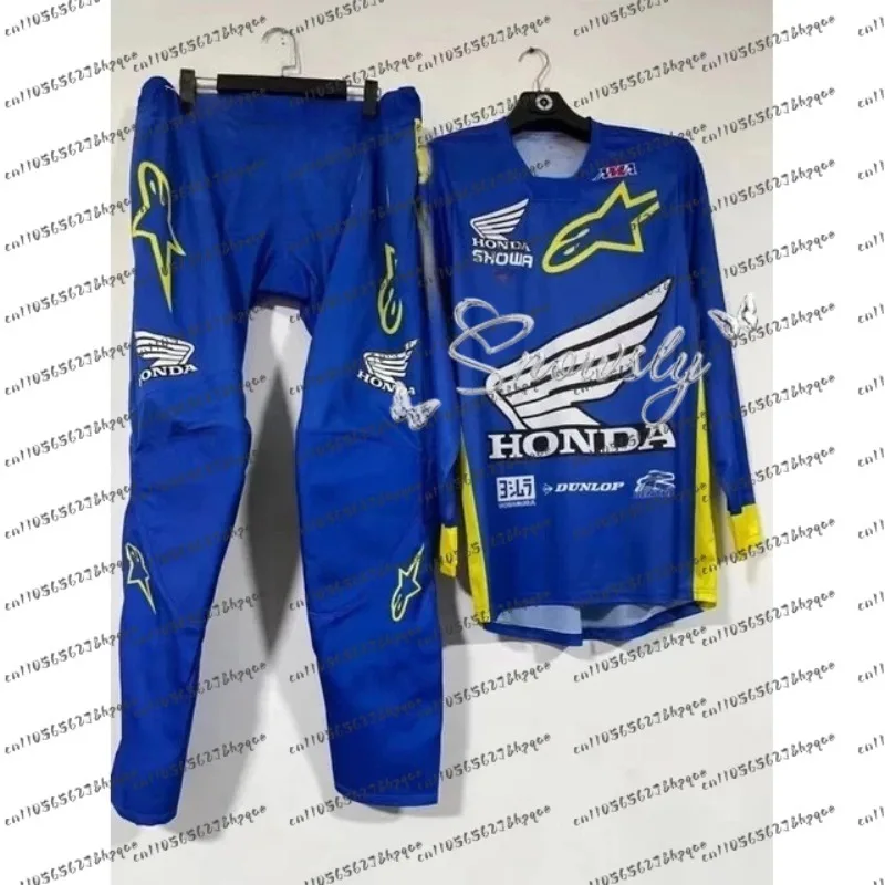 

2026 Honda Off-Road Motocross Jersey Long Sleeve T-shirt & Pants Motorcycle Clothing Breathable MX Gear for ATV Dirt Bike Riding