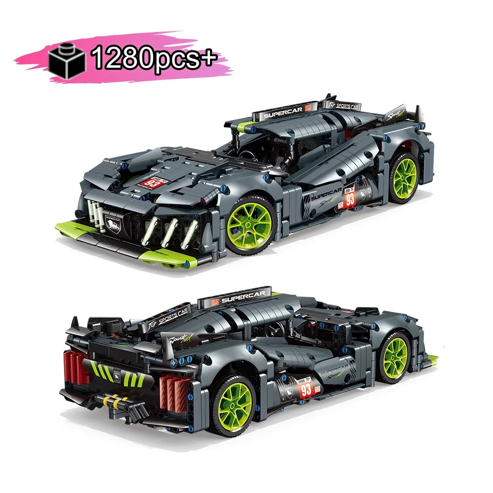 

1280 шт. технические 9X8 гибридный гиперкар скоростной гоночный автомобиль строительные блоки креативная спортивная модель подарки на день рождения, Хэллоуин, Рождество