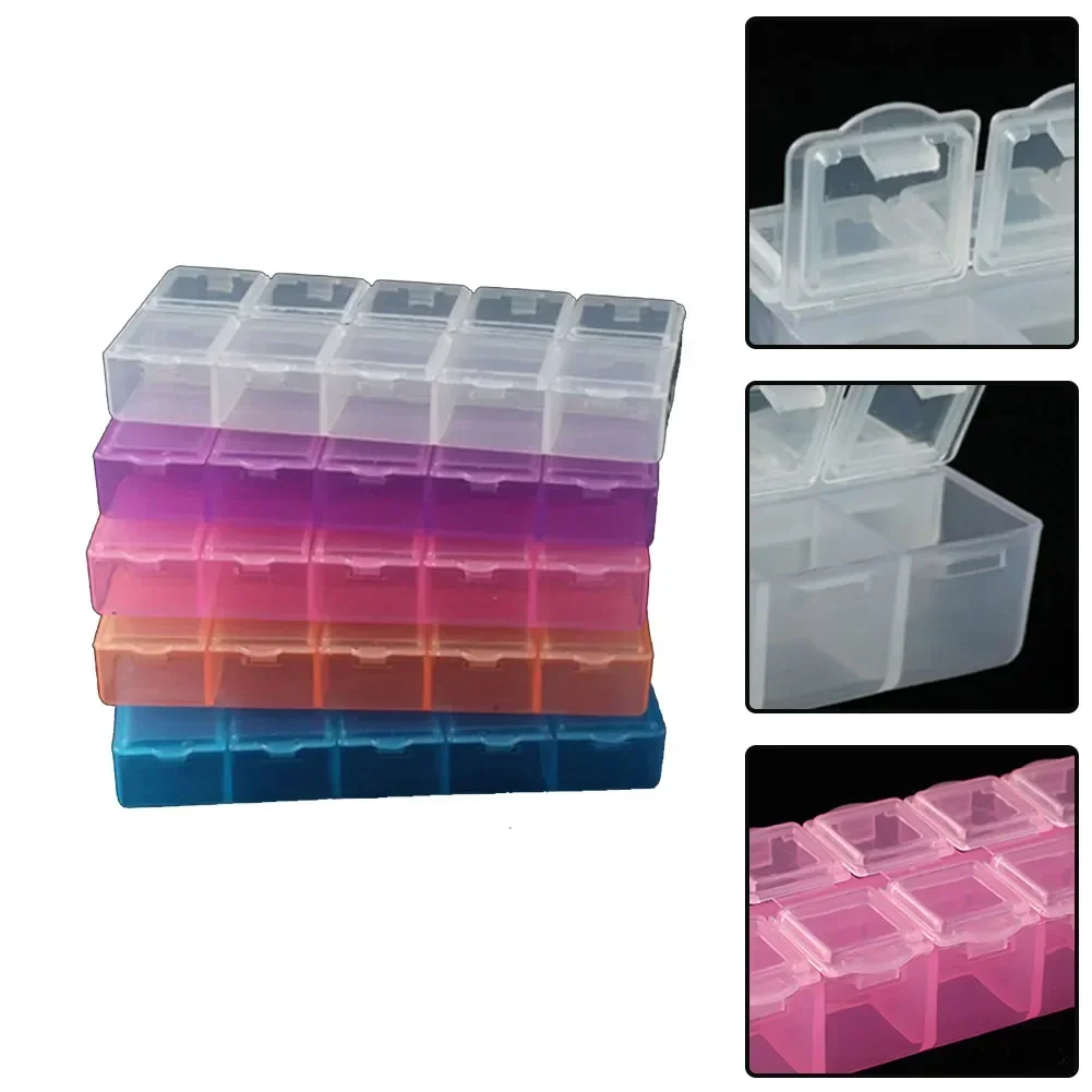 10 Grid Plastic Storage Box Jewelry Earring Beads Screw Container Storage Box Container Household Supplies For Craft Metal Part