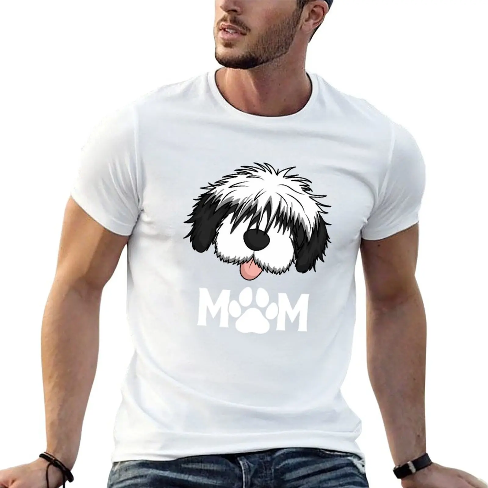

Sheepadoodle Mom Dog Mother Gift Idea for Mother's Day Sweatshirt T-Shirt funny t shirts man t shirt man casual T-Shirt